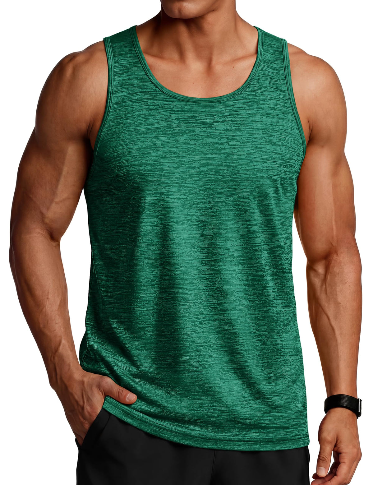TACVASEN Men's Tank Tops Quick Dry Sleeveless Workout Muscle Shirt Athletic Bodybuilding Gym Performance Tee Shirts