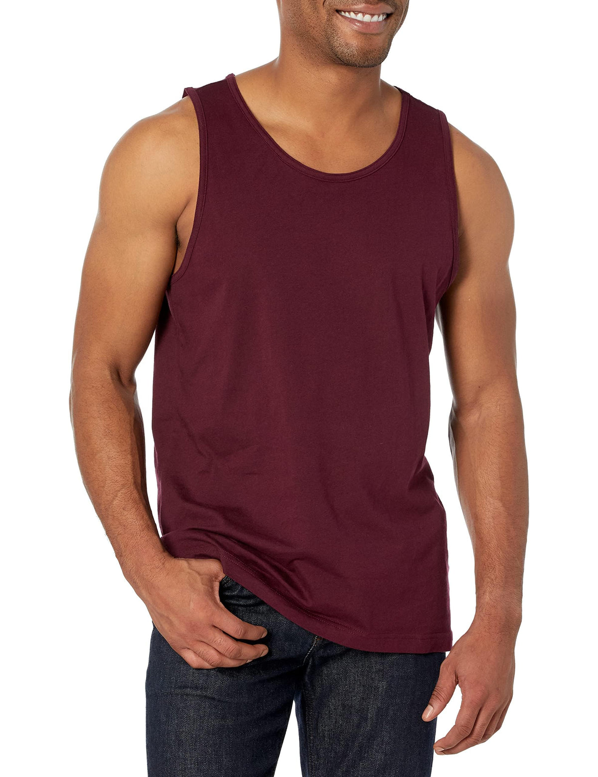 Amazon Essentials Men's Regular-Fit Sleeveless Tank Top, 100% Cotton