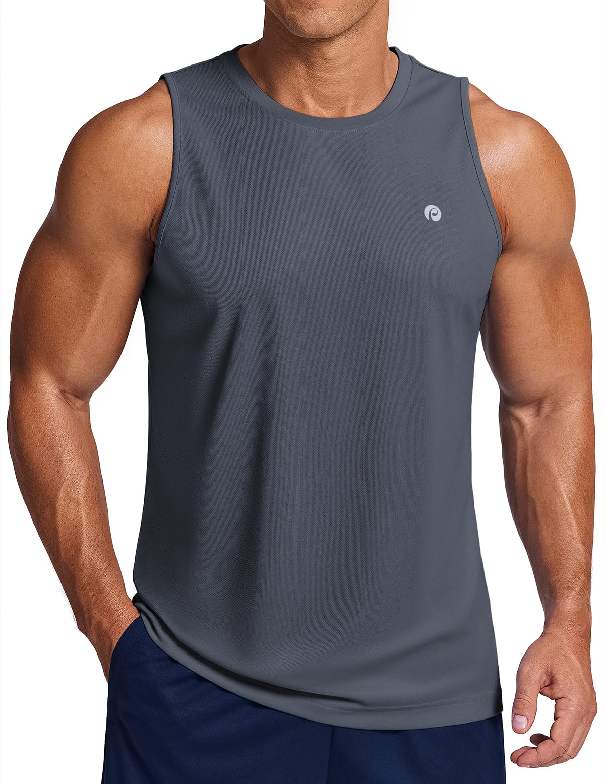 PINSPARK Men's Tank Top Summer Sleeveless Shirts Quick Dry Muscle Shirts