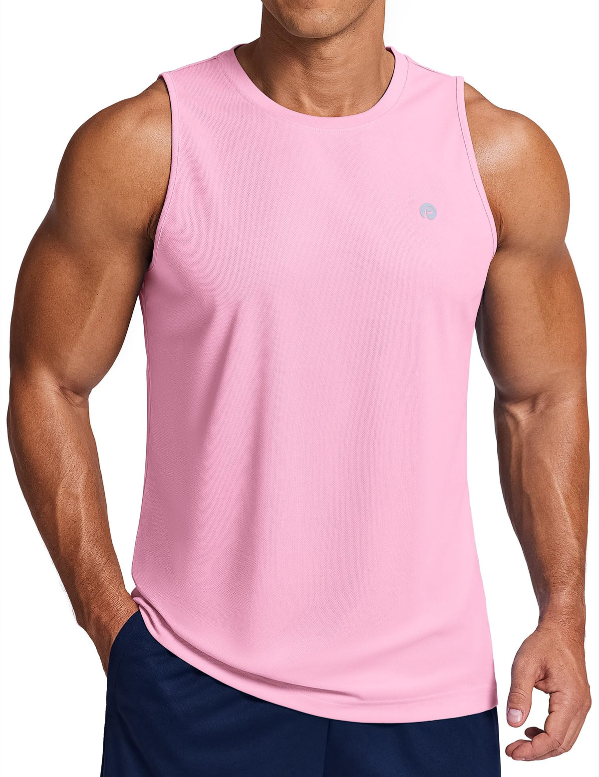 PINSPARK Men's Tank Top Summer Sleeveless Shirts Quick Dry Muscle Shirts