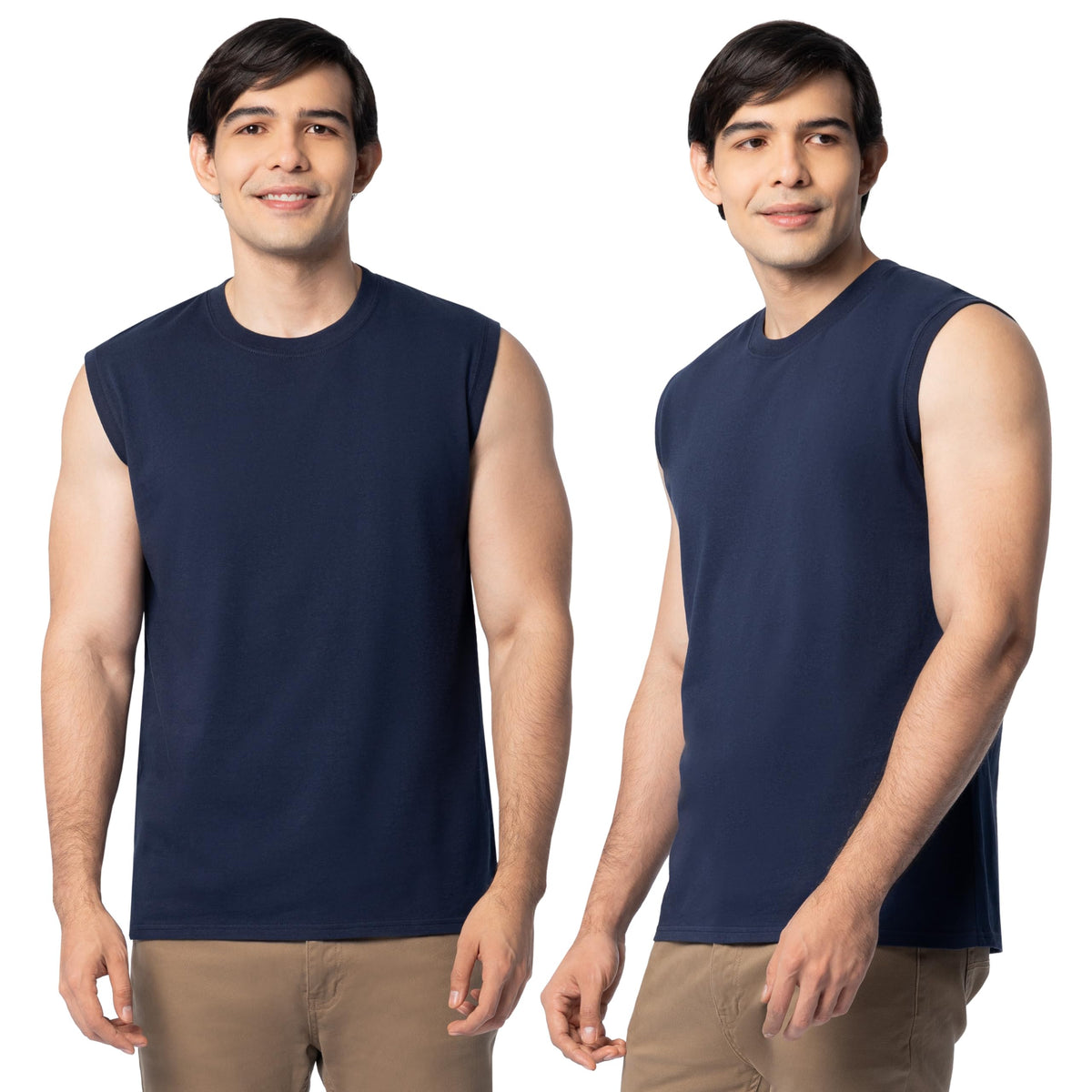 Fruit of the Loom Men's Eversoft Cotton Sleeveless T Shirts, Breathable & Moisture Wicking with Odor Control, Sizes S-4X