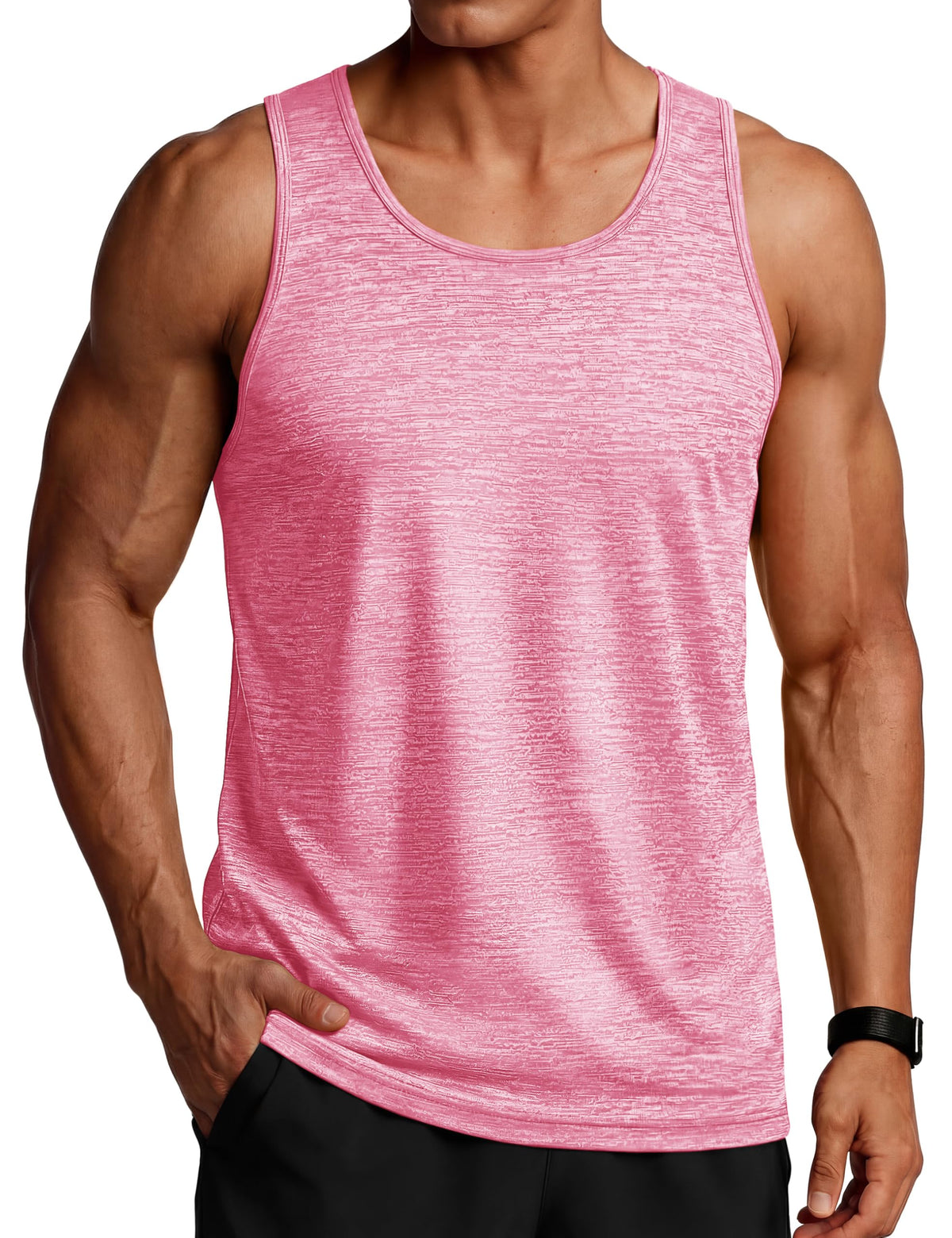 TACVASEN Men's Tank Tops Quick Dry Sleeveless Workout Muscle Shirt Athletic Bodybuilding Gym Performance Tee Shirts
