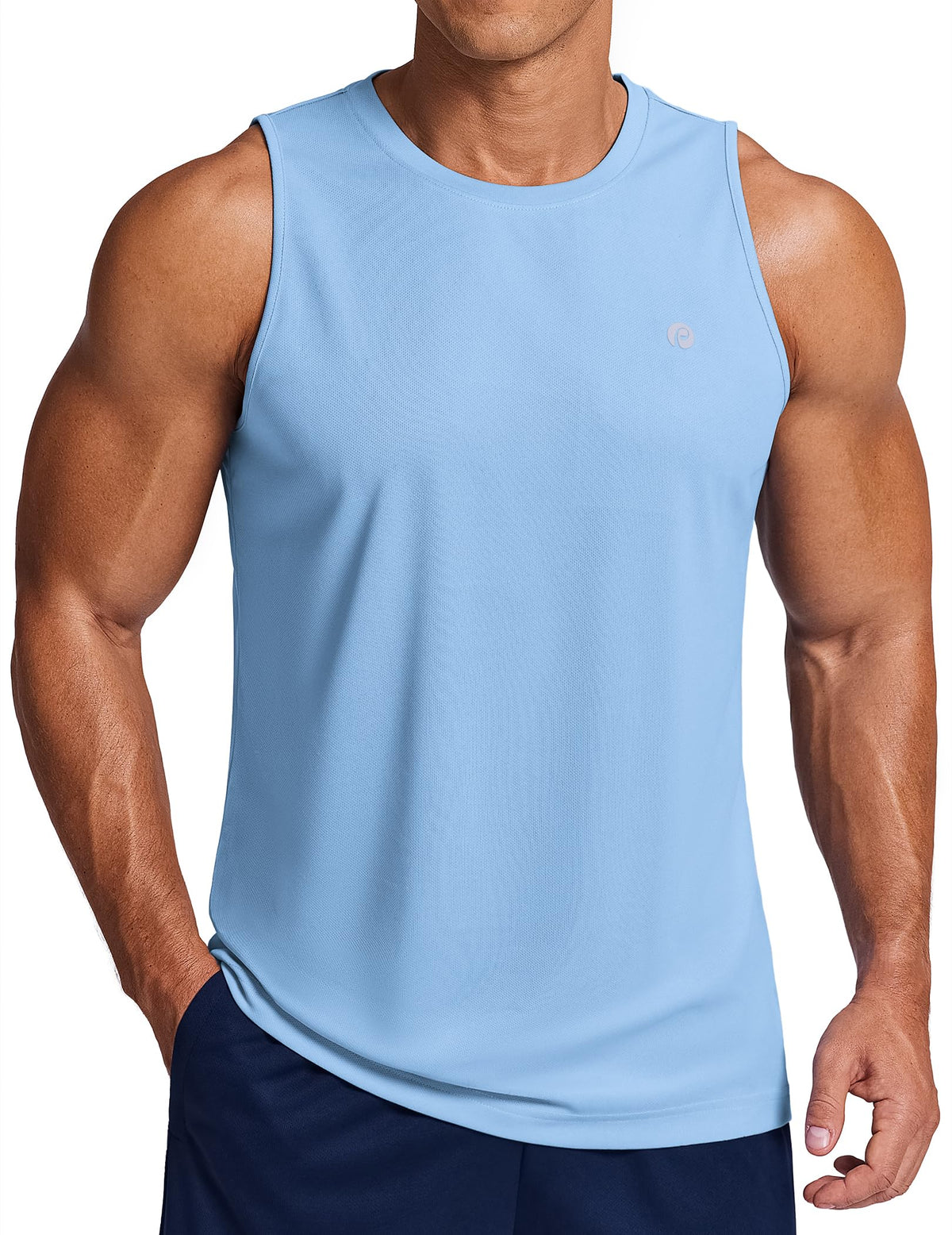 PINSPARK Men's Tank Top Summer Sleeveless Shirts Quick Dry Muscle Shirts