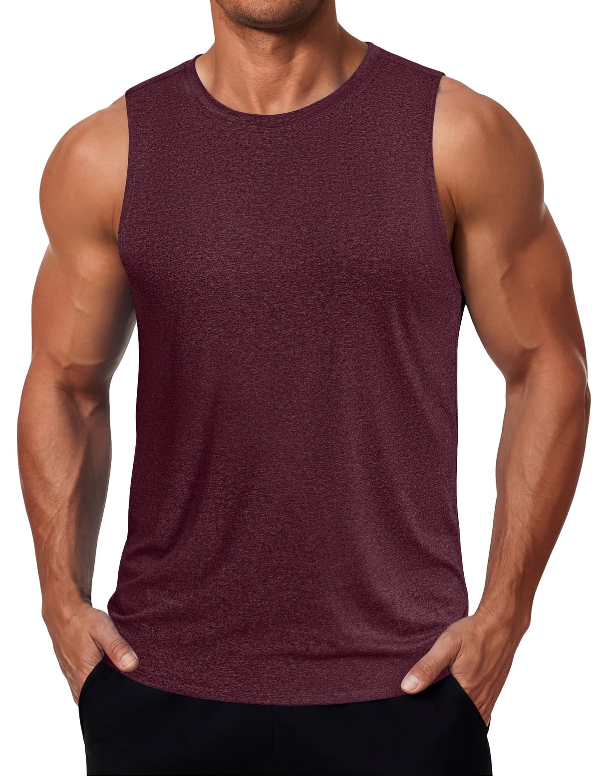 COOFANDY Mens Dry Fit Workout Tank Top Sleeveless Gym Muscle Shirt UPF 50+ Summer Running Athletic Tshirts