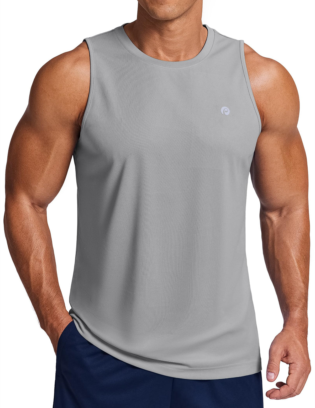 PINSPARK Men's Tank Top Summer Sleeveless Shirts Quick Dry Muscle Shirts