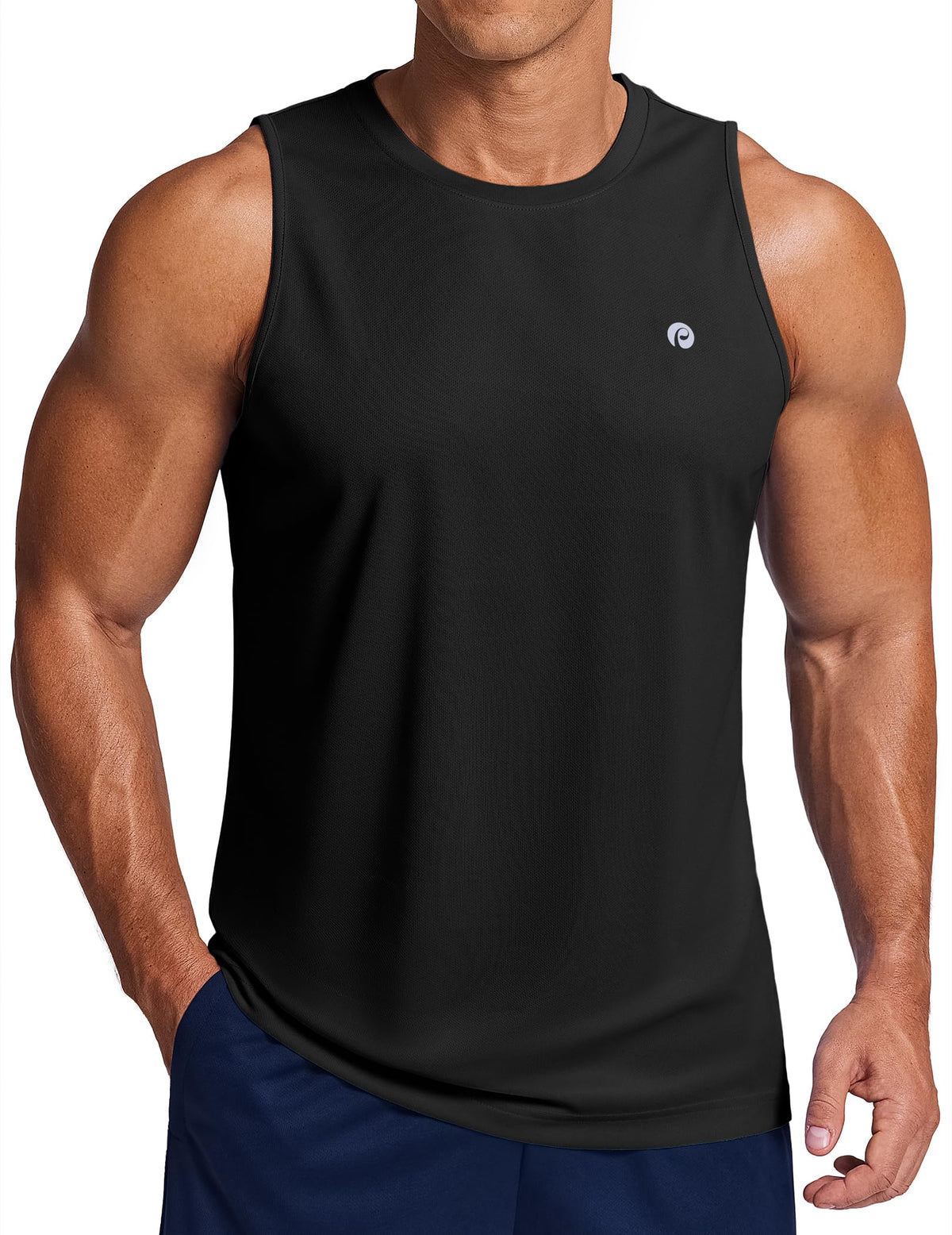 PINSPARK Men's Tank Top Summer Sleeveless Shirts Quick Dry Muscle Shirts