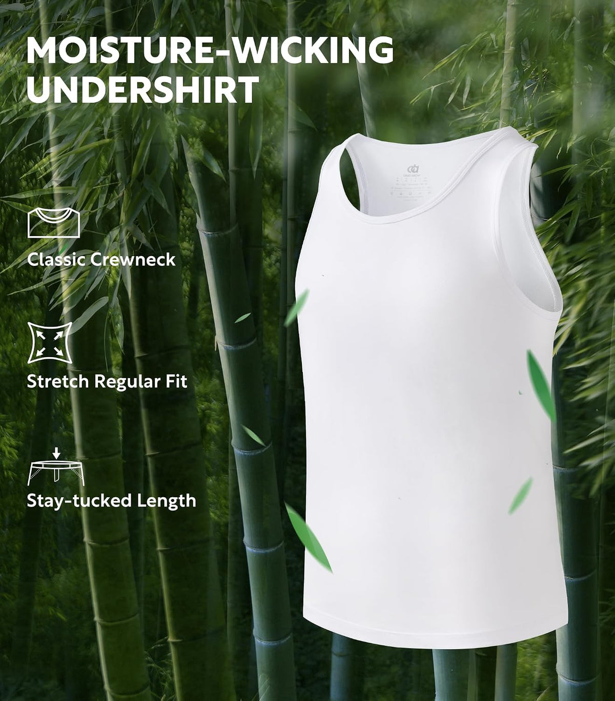 DAVID ARCHY Men's Tank Top Undershirts Moisture-Wicking A-Shirt for Men