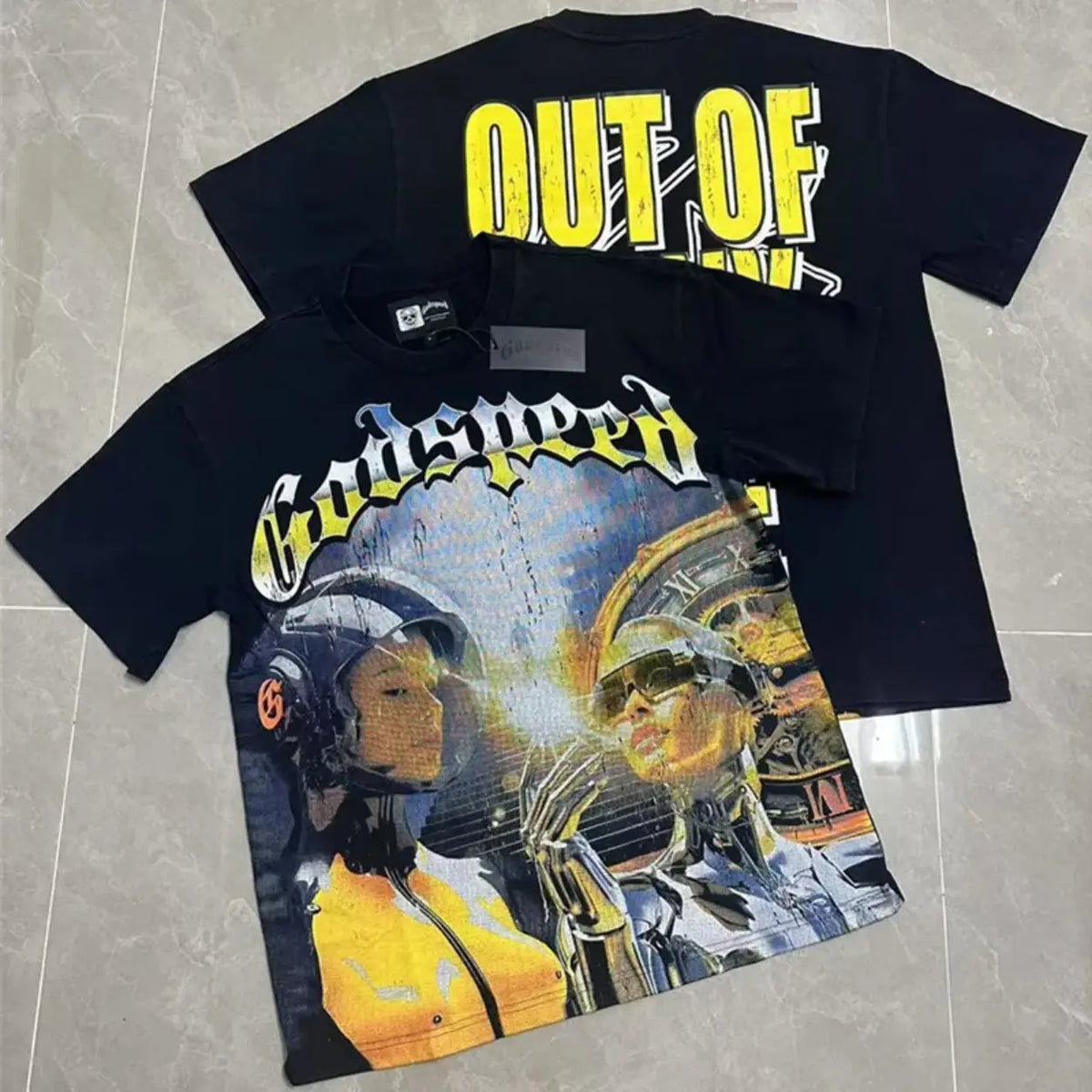 Y2K GODSPEED Professional Certified Racist Racing T-Shirt Men's Women Fashion Vintage T-shirts 100% Cotton Oversized T Shirts