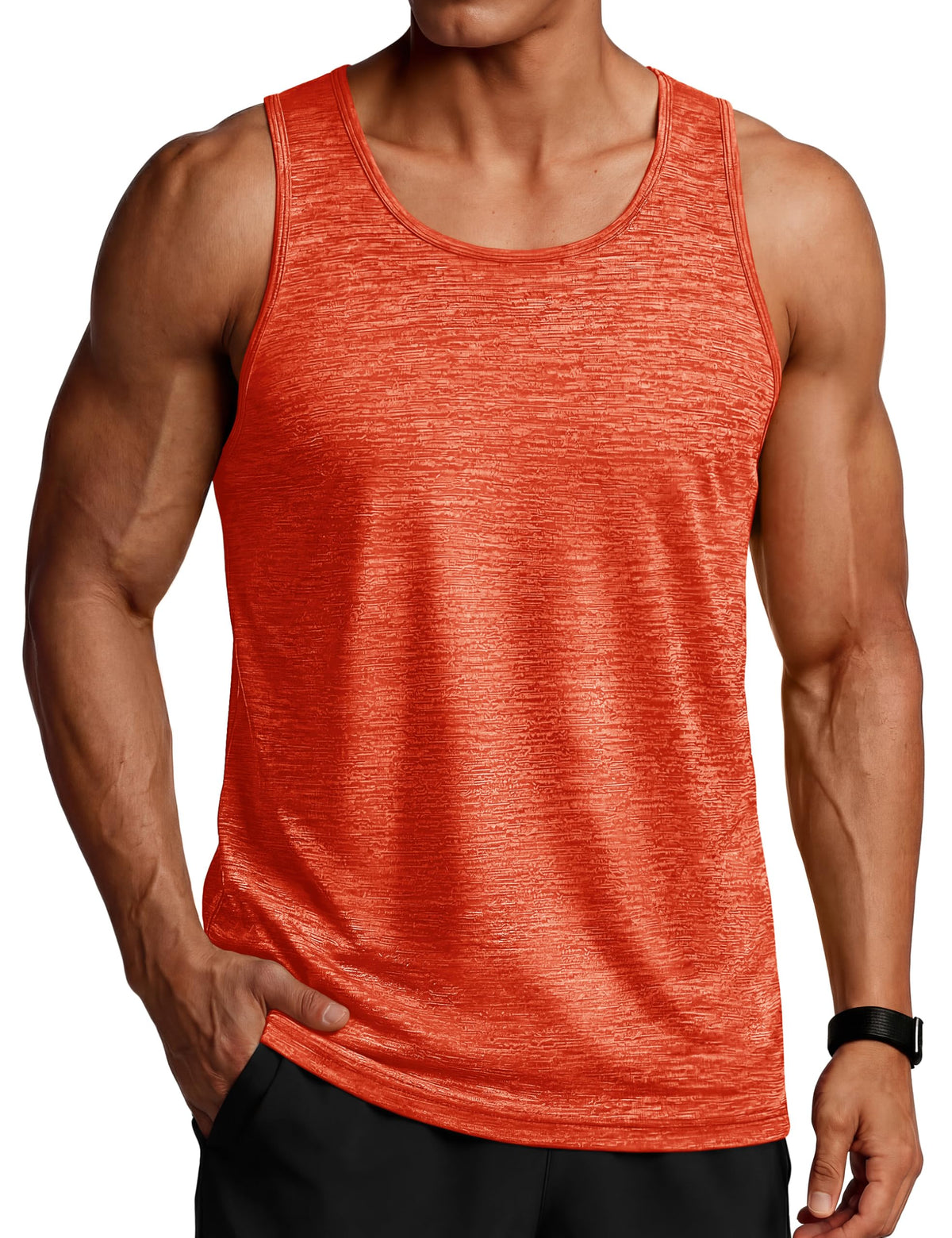 TACVASEN Men's Tank Tops Quick Dry Sleeveless Workout Muscle Shirt Athletic Bodybuilding Gym Performance Tee Shirts