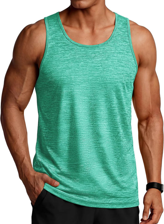 TACVASEN Men's Tank Tops Quick Dry Sleeveless Workout Muscle Shirt Athletic Bodybuilding Gym Performance Tee Shirts