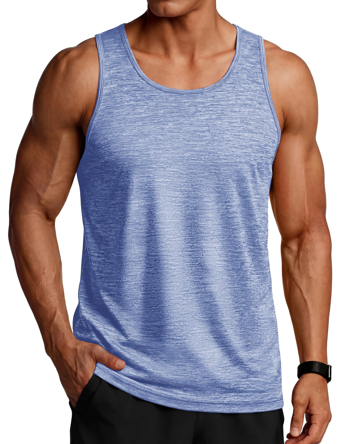 TACVASEN Men's Tank Tops Quick Dry Sleeveless Workout Muscle Shirt Athletic Bodybuilding Gym Performance Tee Shirts