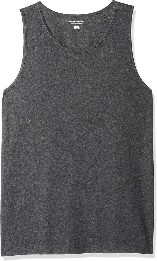 Amazon Essentials Men's Regular-Fit Sleeveless Tank Top, 100% Cotton
