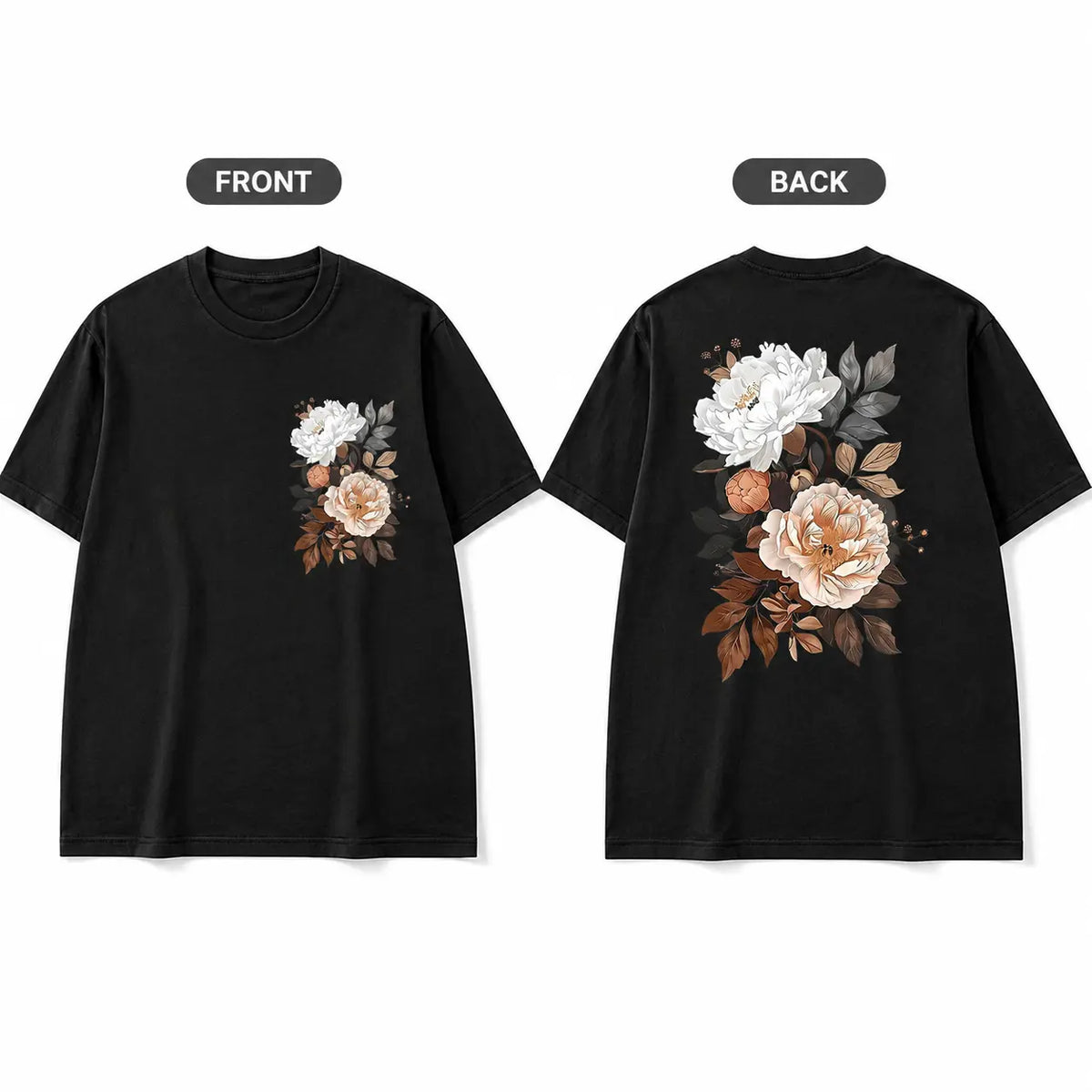 Women's Loose-Fit Short-Sleeve Polyester T-Shirt - Y2K Style Cartoon Floral Print Round Neck Top, Spring/Summer Everyday Soft Casual Tee with Breathable Fabric