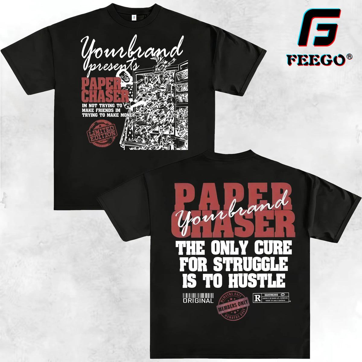 Y2K Graphic "Paper Chaser" Personalize Printed Tshirt Casual Cotton christian y2k harajuku letter, Tops, Letters Print Tee