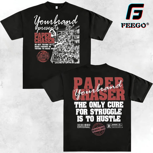 Y2K Graphic "Paper Chaser" Personalize Printed Tshirt Casual Cotton christian y2k harajuku letter, Tops, Letters Print Tee