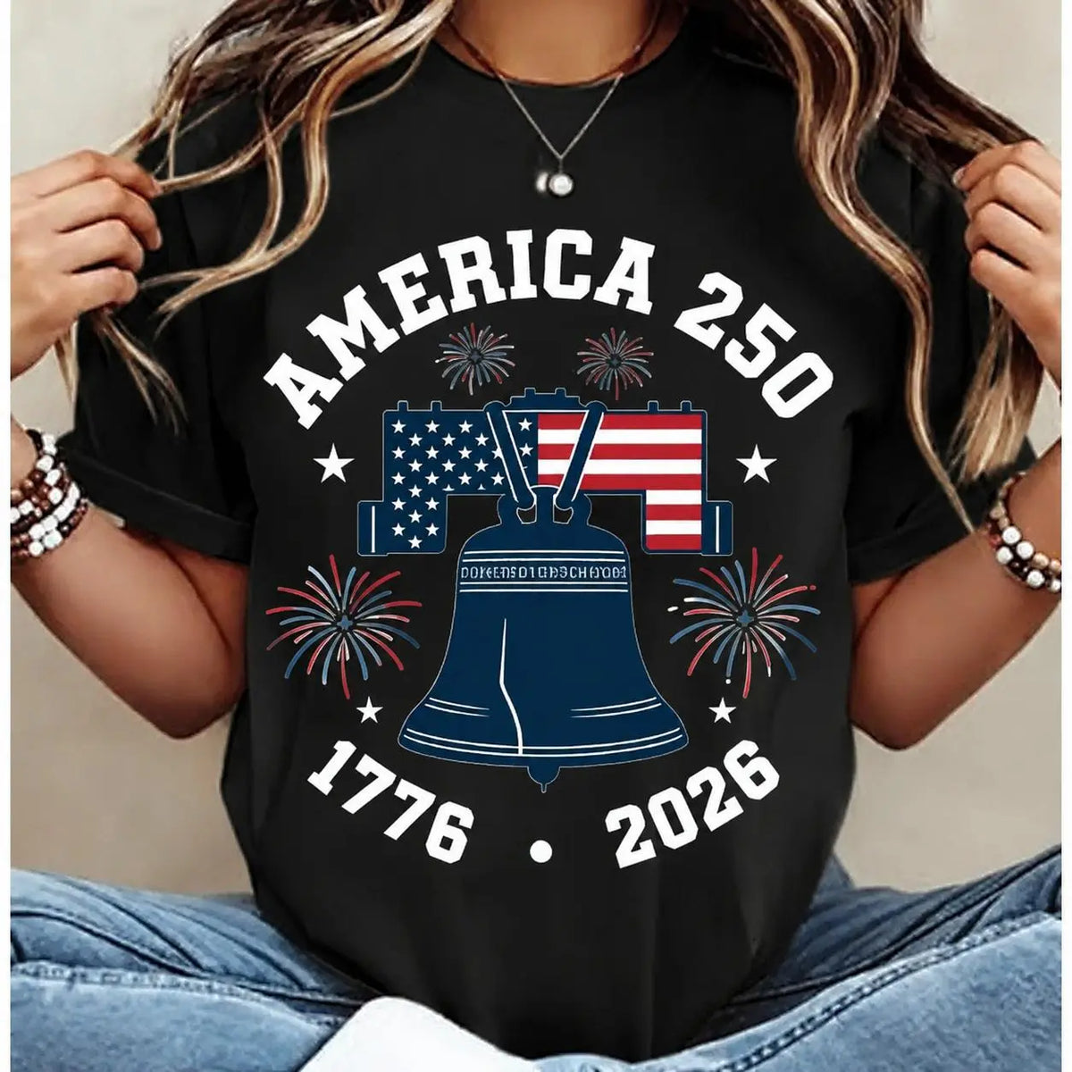 Men's Classic 1776-2026 Pride 250th Anniversary Graphic Tshirt - 100% Cotton Casual Short-Sleeve Oversize Cut Patriotic Theme Top with Flag Letter Print for 4th of July Wear