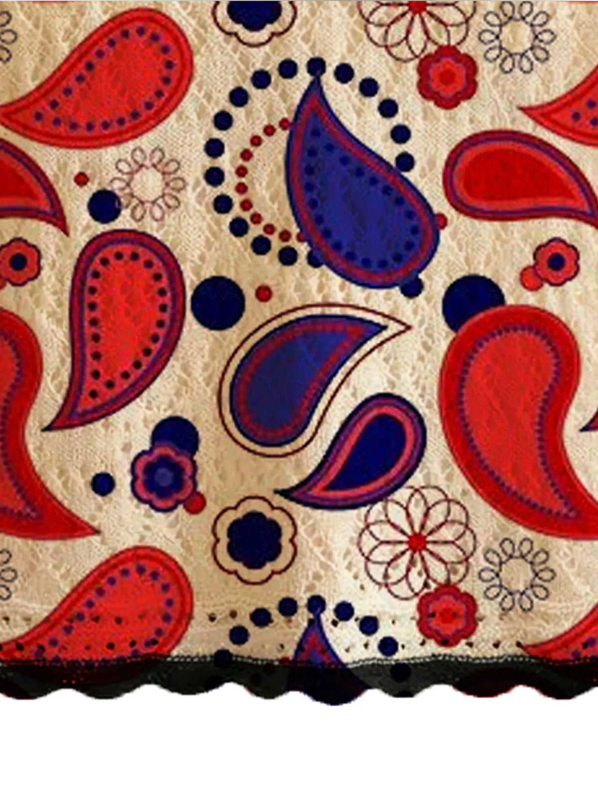 Women's Independence Day Paisley Floral Print V-Neck Sweater Vest, Casual Sleeveless Knit Top, Breathable Summer Clothing