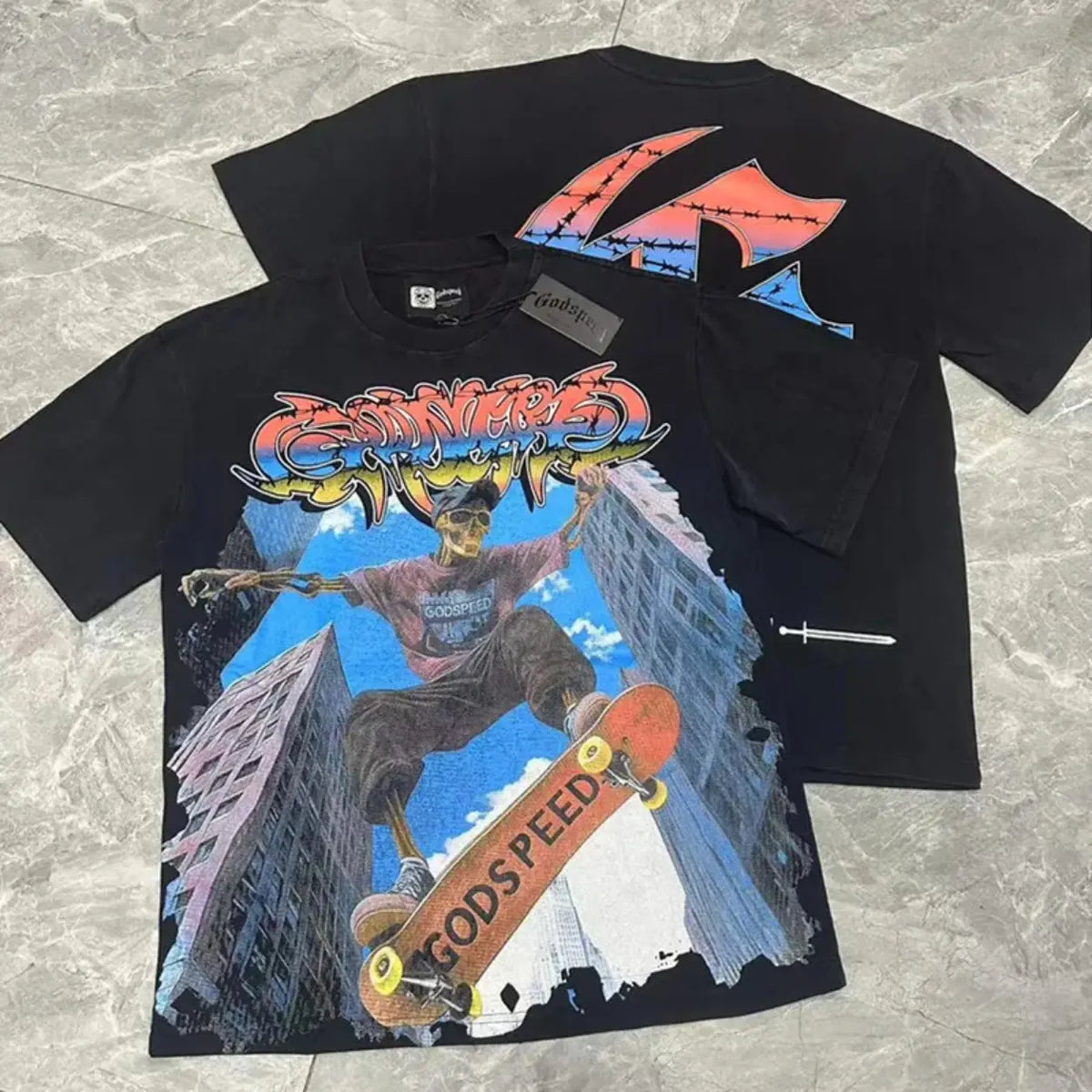 Y2K GODSPEED Professional Certified Racist Racing T-Shirt Men's Women Fashion Vintage T-shirts 100% Cotton Oversized T Shirts