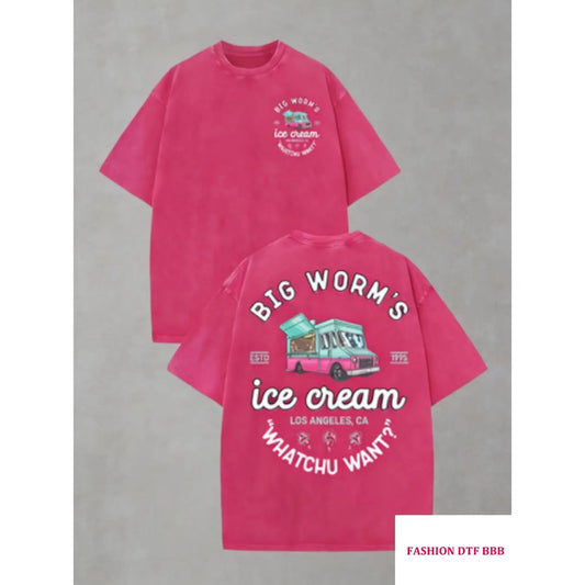 90S Movie "Big Bug Ice Cream" Pattern Men'S Crew Neck Short Sleeve T-Shirt - Retro Pop Culture Style, Perfect for Movie Night And Streetwear | Men'S T-Shirts, Printed T-Shirts, 90S Fashion, Movie Fan Gifts