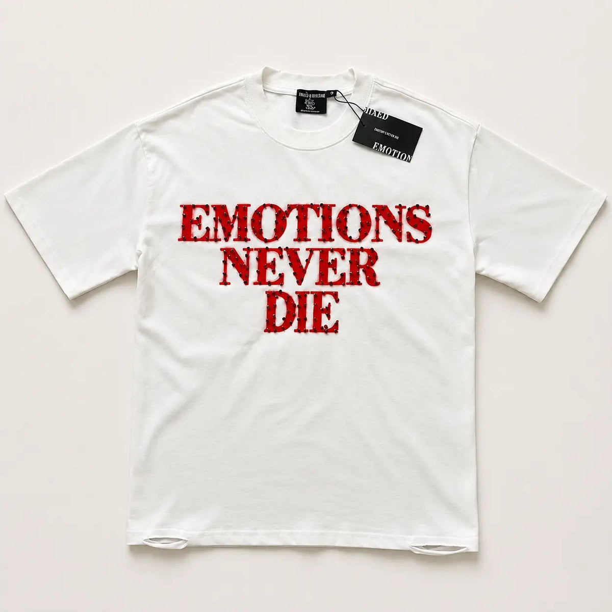 RMIXED EMOTION Rhinestone Graphic T-Shirt Men Women Oversized Cotton Tee Short Sleeve Crew Neck Streetwear Top Angel Print Gothic Y2K Hip Hop Casual Summer Shirt