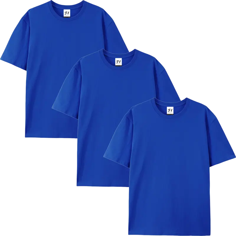 Men's 3-Pack Oversized 230GSM 100% Cotton Classic T-Shirts, Smooth Round Neck Short-Sleeve Heavyweight Plain Menswear Tops for Streetwear, Casual Mens Clothing,summerwins,father'sdaygifts,back to school,back to school shopping