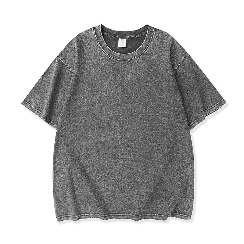 Men's Cotton T-Shirts Half Short Sleeves Casual Loose Soild Streetwear Tops, Unisex Retro Street T-Shirts, Loose Fit Acid Washed  men's t shirts,summerwins,father'sdaygifts,back to school,back to school shopping