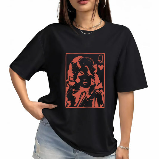 Vintage School Punk Rock Band Print, Fun Thriller Horror Design Graphic T-Shirt, Abstract TV Poster Animated Portrait Elements, Soft 100% Cotton, Casual Men'S Everything - Printed And Shipped in The US