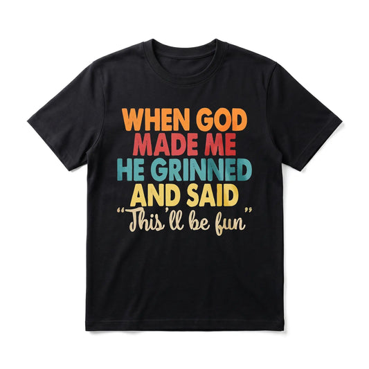 Men's 100% Cotton Regular Basic Round Neck Short Sleeve Casual Fit 3XL Graphic T-Shirt - Retro Bold Humorous Text Print, Streetwear, Daily Wear Gift, All Season Humorous Text Graphic Men's Short-Sleeve T-Shirts