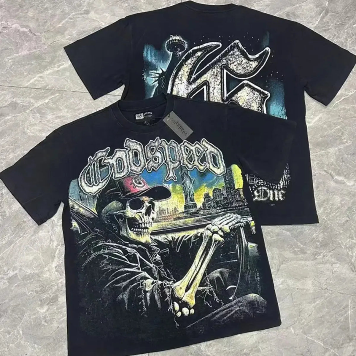 Y2K GODSPEED Professional Certified Racist Racing T-Shirt Men's Women Fashion Vintage T-shirts 100% Cotton Oversized T Shirts