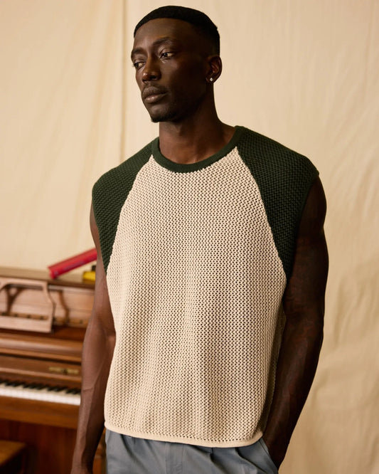 The Porto Crochet Tank - Sabbia