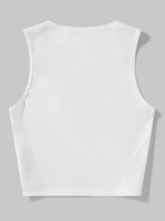 Unisex Retro Gradient Graphic Streetwear Vest, Slim-Fit Sleeveless Top, Casual All-Season Outerwear, Plain Surface Unlined Design, Casual Sleeveless Knitwear