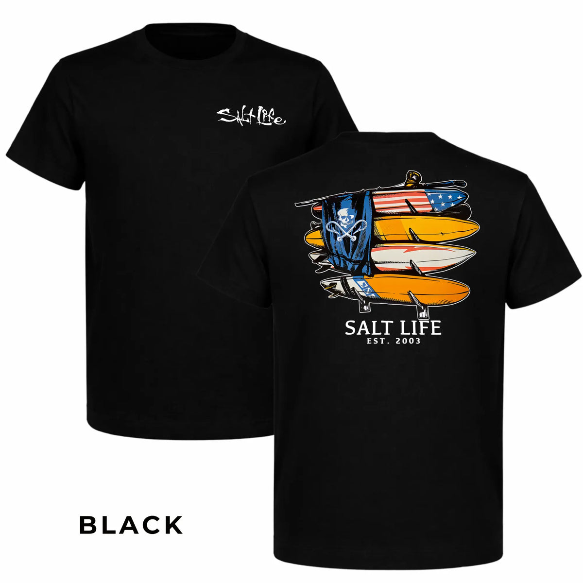 Men's Graphic T-Shirt - Soft Pre-Shrunk Cotton, Round Neck Short-Sleeve, Casual Street Basics, Classic All-Over Print, Skull Back Print, True Fit, All Seasons Menswear Tops