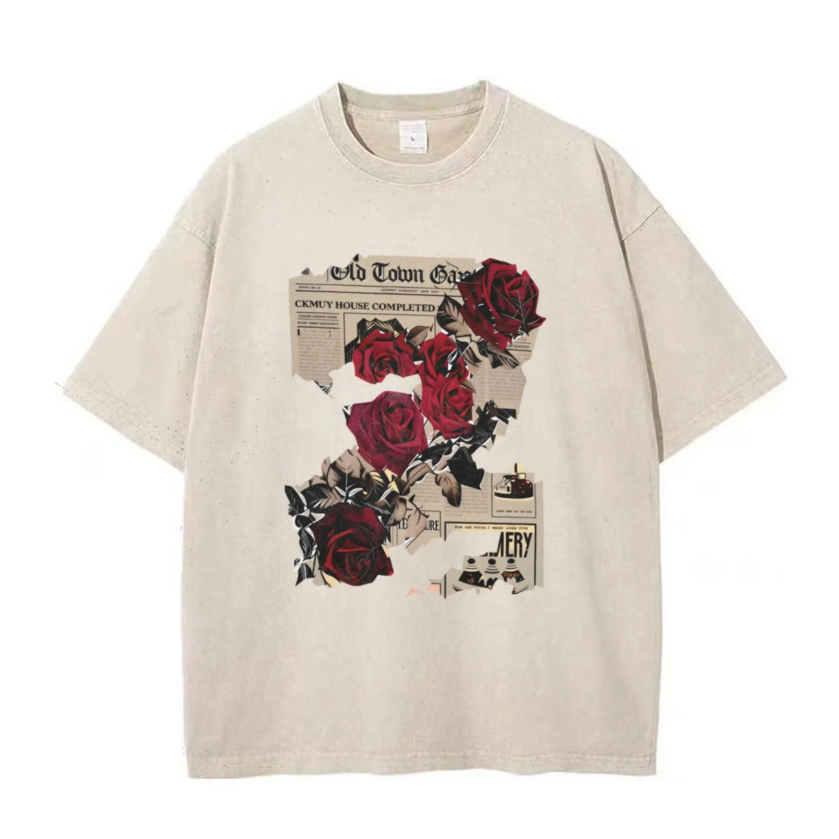 Women's Round Neck Short Sleeve Aesthetic Streetwear Casual Cotton Tee - Retro Loose Fit Cute Trendy Graphic Top, T Shirts Women for Summer Outdoor Wear