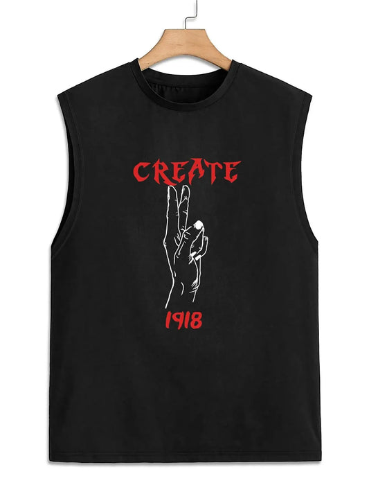 Men's Casual Round-Neck Sleeveless Vest in Summer, which is Fashionable and Has a Loose Style.