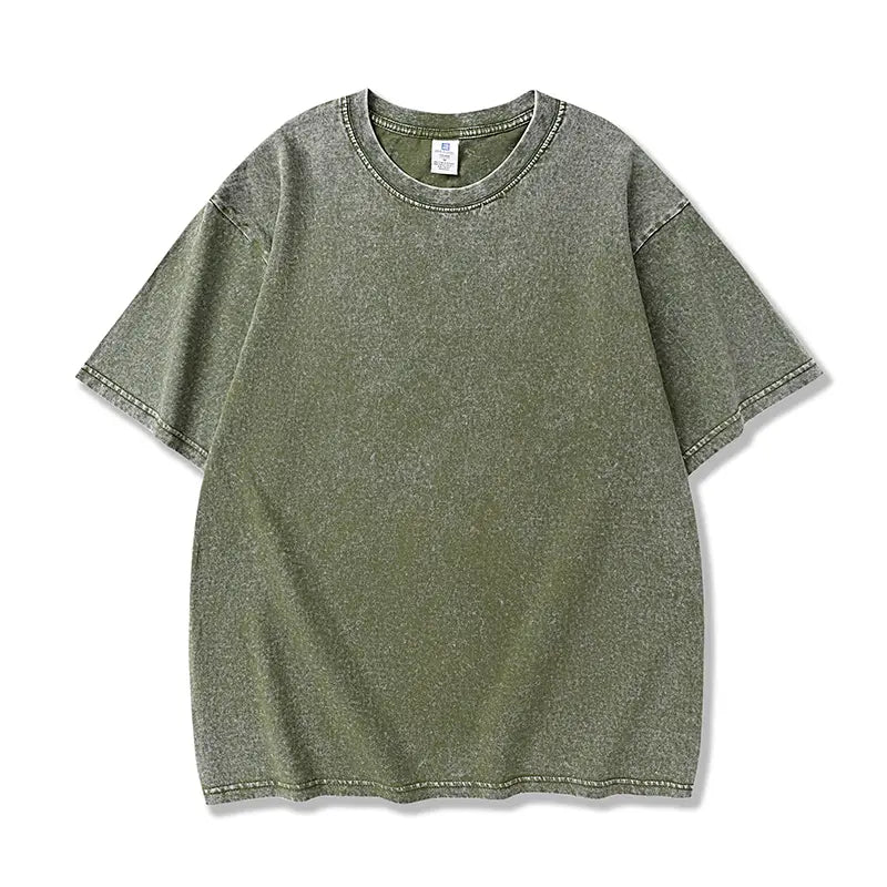 Men's Cotton T-Shirts Half Short Sleeves Casual Loose Soild Streetwear Tops, Unisex Retro Street T-Shirts, Loose Fit Acid Washed  men's t shirts,summerwins,father'sdaygifts,back to school,back to school shopping